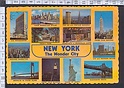 N7034 NEW YORK THE WONDER CITY VIEWS Viaggiata SB (FOLDS)